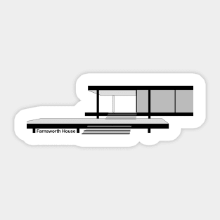 Farnsworth House - Mies van der Rohe Sticker